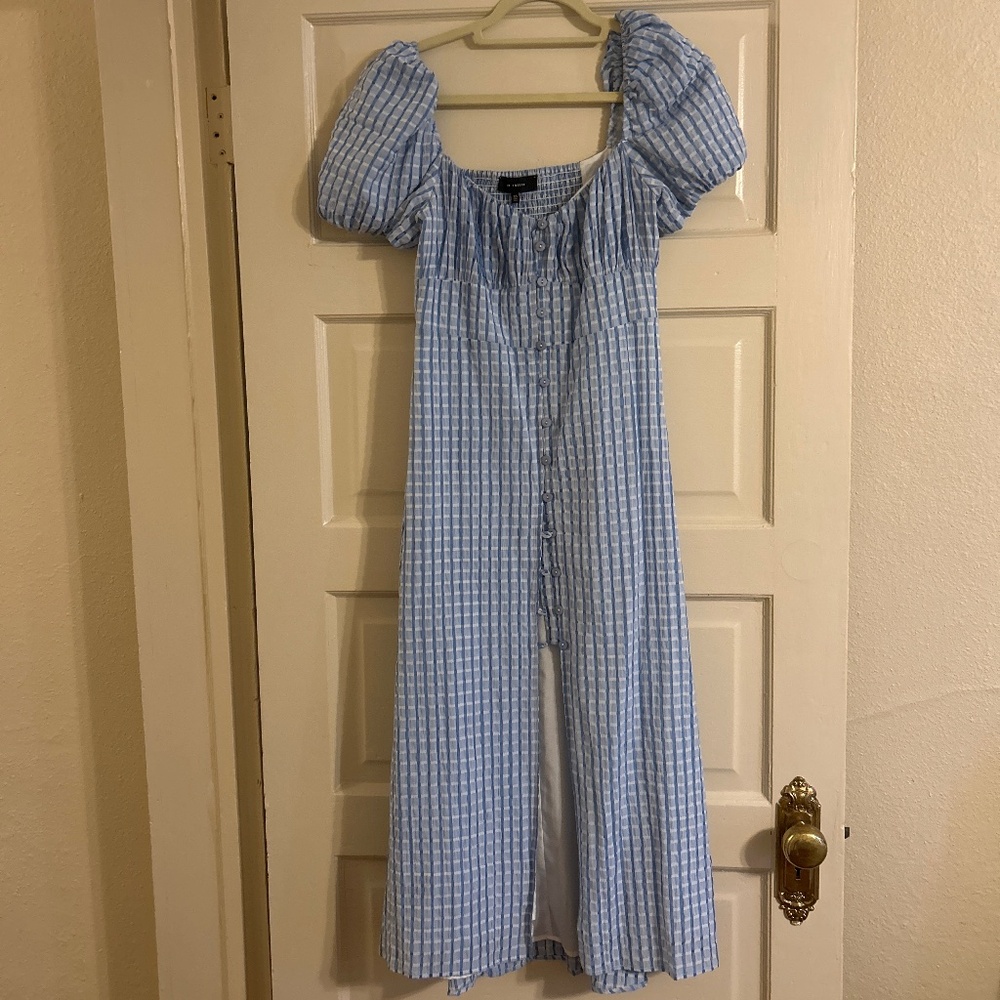 En Saison Puff Sleeve Maxi Dress